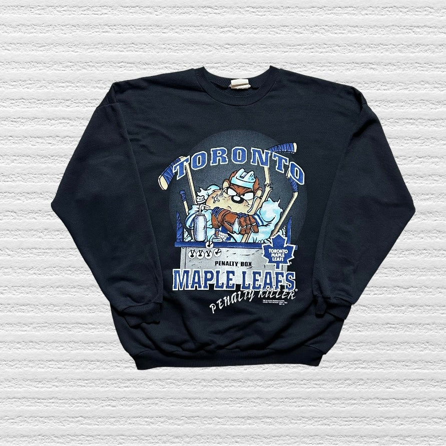 Vintage 1994 Toronto Maple Leafs Warner Bros Taz Crewneck (M)