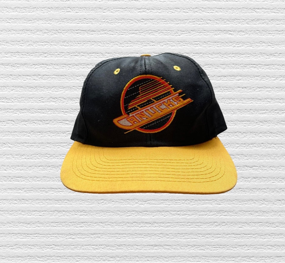 Vintage 90s Vancouver Canucks Logo 7 SnapBack