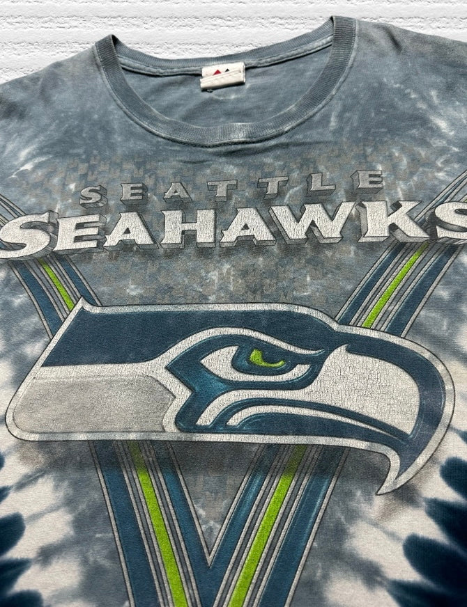 Vintage Seattle Seahawks Tie Dye T-Shirt (XL)