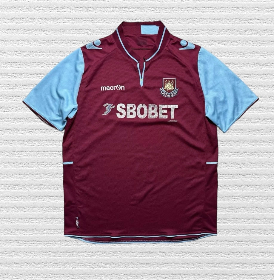 West Ham United  2012-13 Home Soccer / Football Jersey by Macron Size 2XL