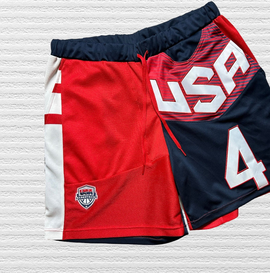 Steph Curry Team USA Basketball Cut & Sew Jersey Shorts (L)