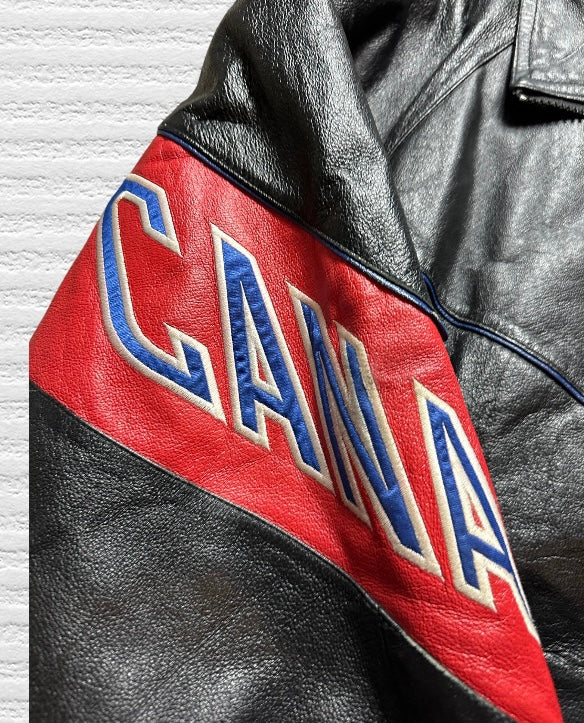 Montreal Canadiens Vintage 90s Pro Player Leather Jacket Fits (L)