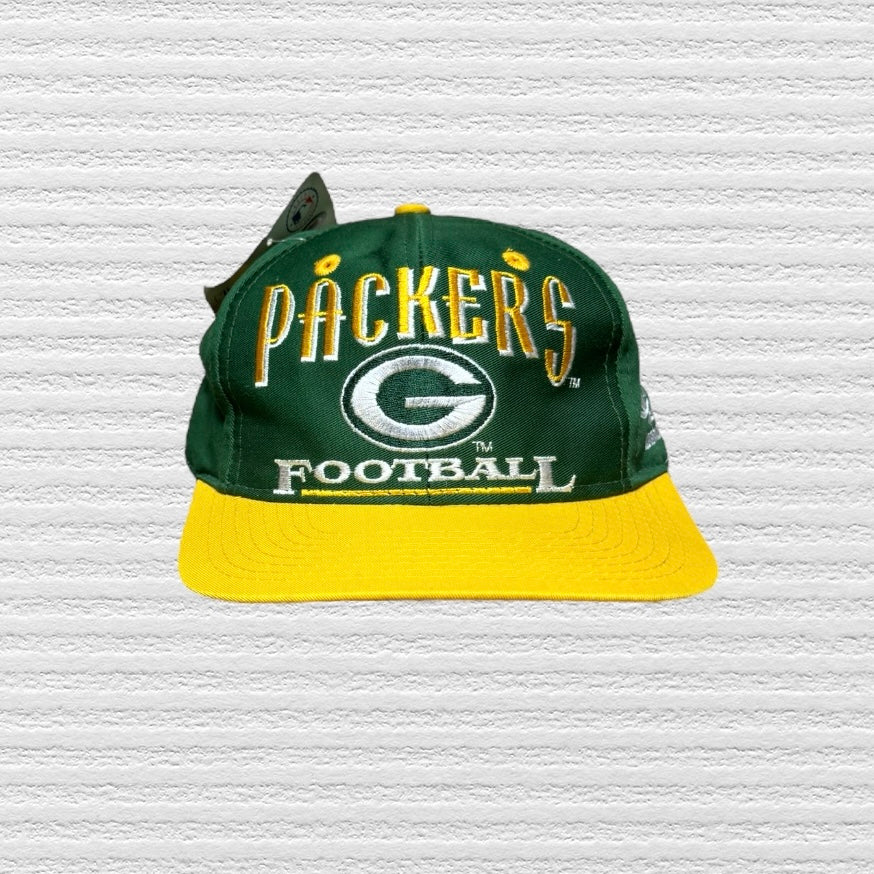 Green Bay Packers Vintage Logo Athletic SnapBack Hat (Deadstock)