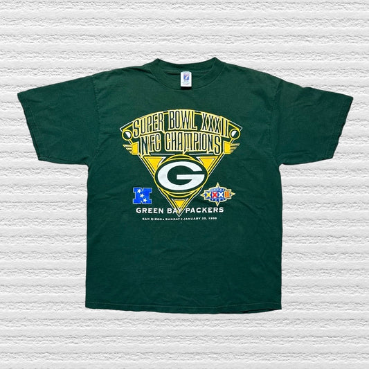 Green Bay Packers 1998 NFC Champions Vintage T-Shirt Fits Large