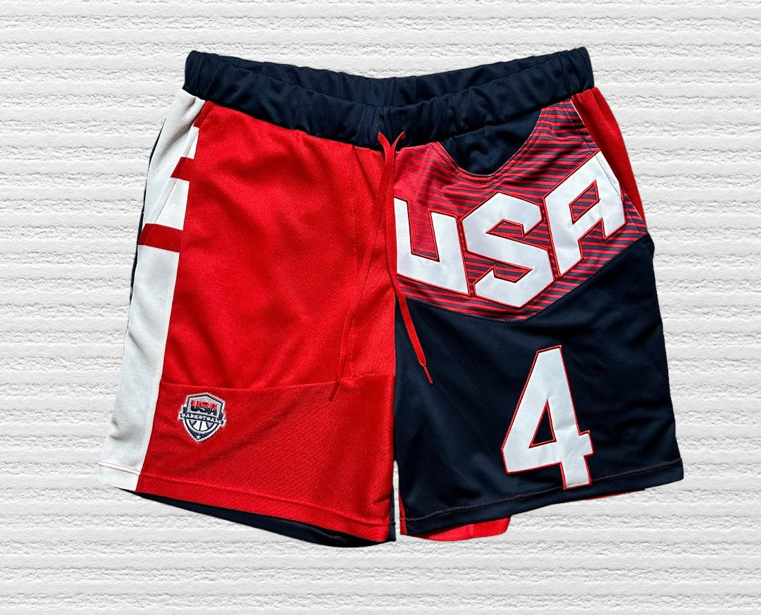 Steph Curry Team USA Basketball Cut & Sew Jersey Shorts (L)