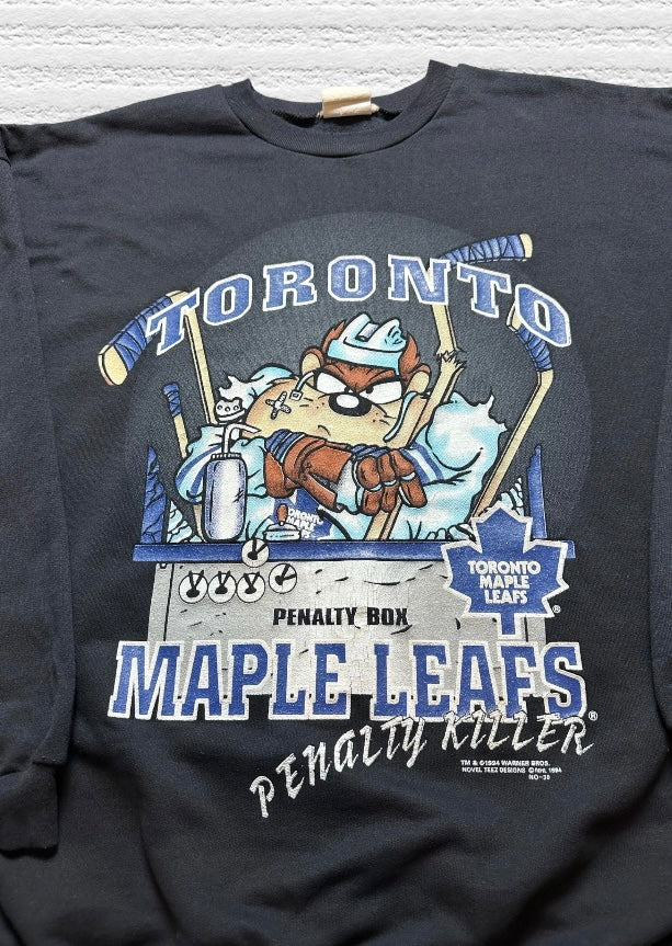 Vintage 1994 Toronto Maple Leafs Warner Bros Taz Crewneck (M)