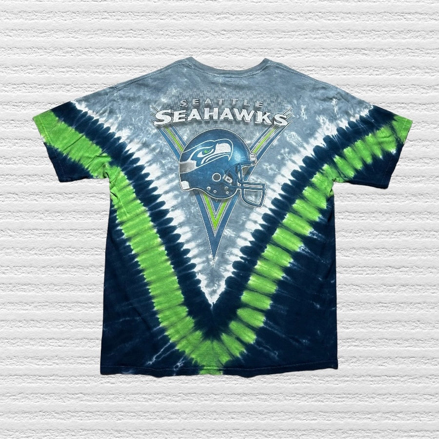 Vintage Seattle Seahawks Tie Dye T-Shirt (XL)