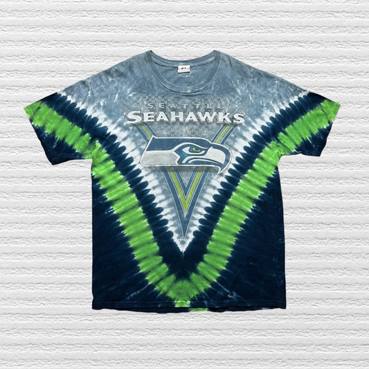 Vintage Seattle Seahawks Tie Dye T-Shirt (XL)