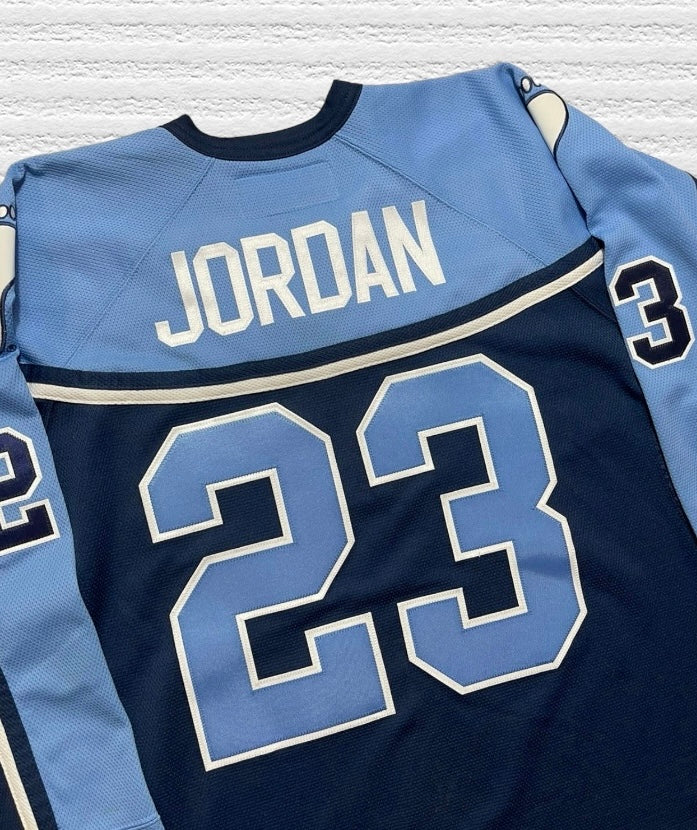 UNC Michael Jordan Nike Custom Vintage Hockey Jersey (L)