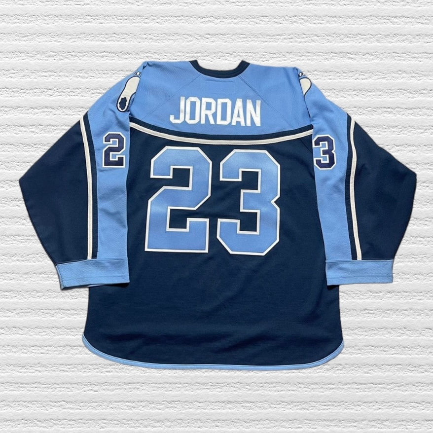 UNC Michael Jordan Nike Custom Vintage Hockey Jersey (L)