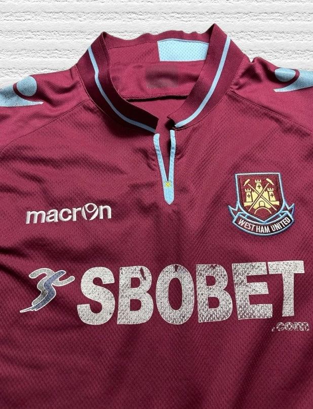 West Ham United  2012-13 Home Soccer / Football Jersey by Macron Size 2XL