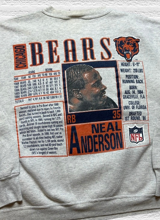 Vintage Chicago Bears Neal Anderson Nutmeg Crewneck Sweater (L)