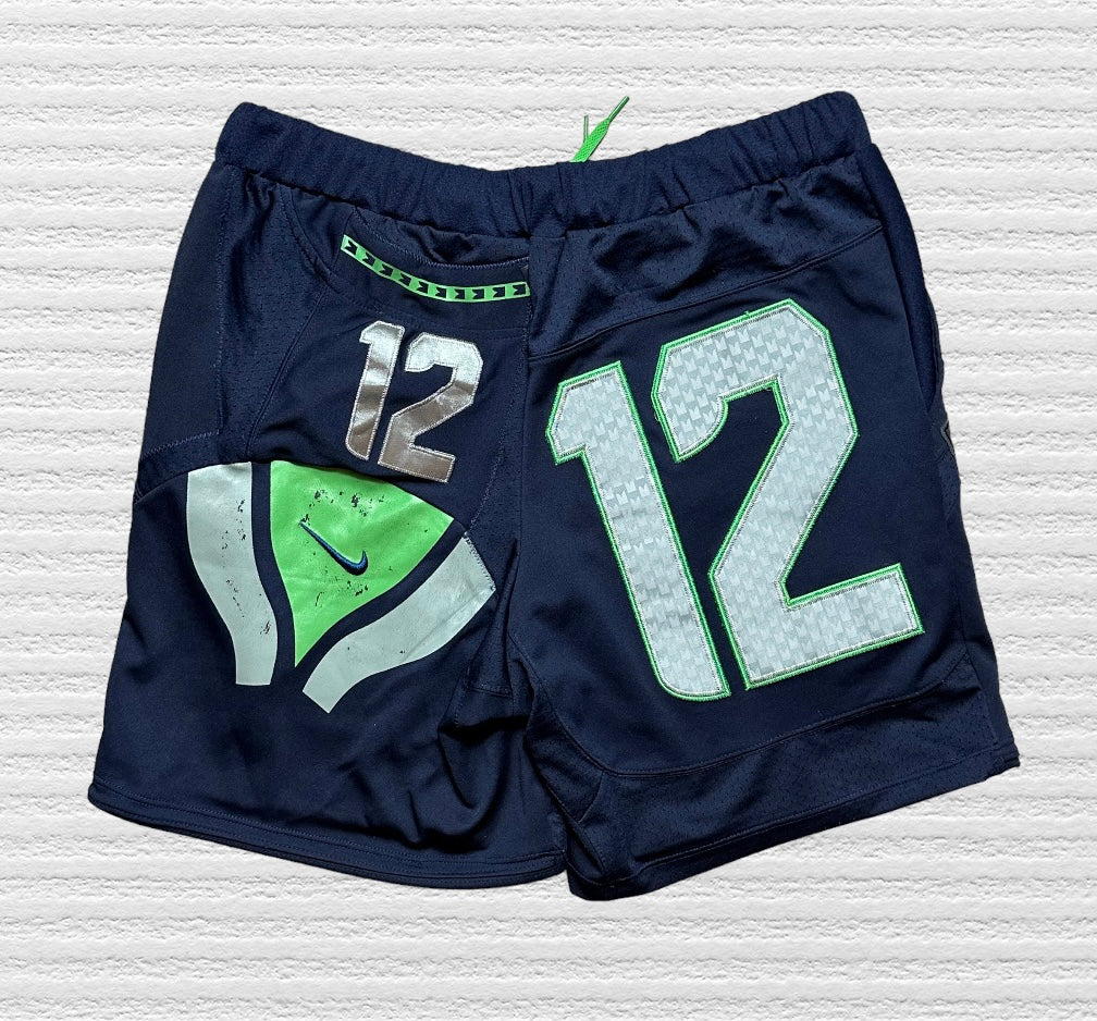 Seattle Seahawks Reworked Jersey Shorts Size XL