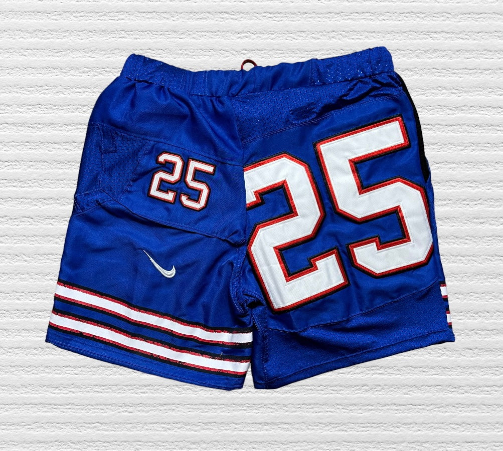 Buffalo Bills Reworked Jersey Shorts Size Large