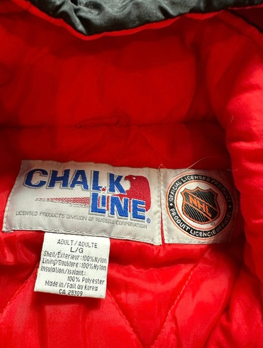 Vintage Vancouver Canucks Chalk Line Puffer Jacket (L)