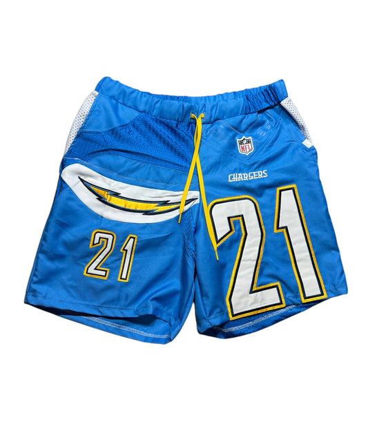 Los Angles Chargers Reworked Custom Jersey Shorts (XL)