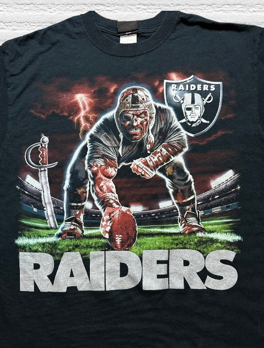 Vintage 90s Oakland Raiders T-Shirt Size Large (L)