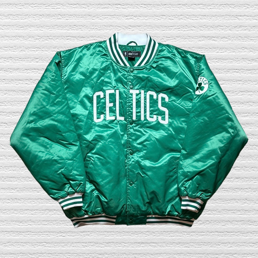 Vintage Boston Celtics Satin Bomber Jacket (XL)