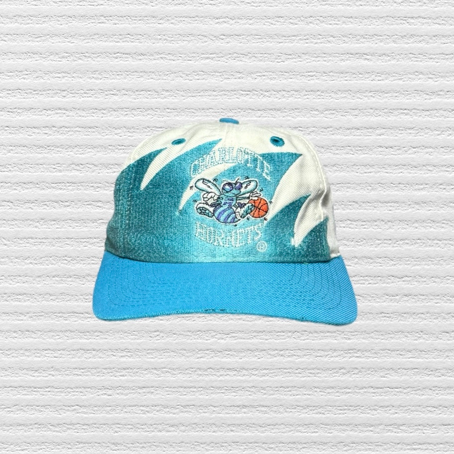 Charlotte Hornets Vintage 90s Shark Tooth Logo Athletic SnapBack Hat