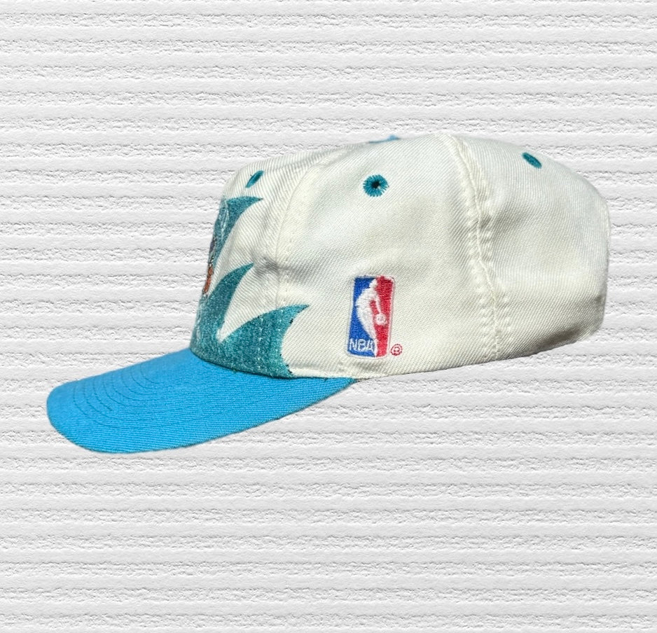 Charlotte Hornets Vintage 90s Shark Tooth Logo Athletic SnapBack Hat