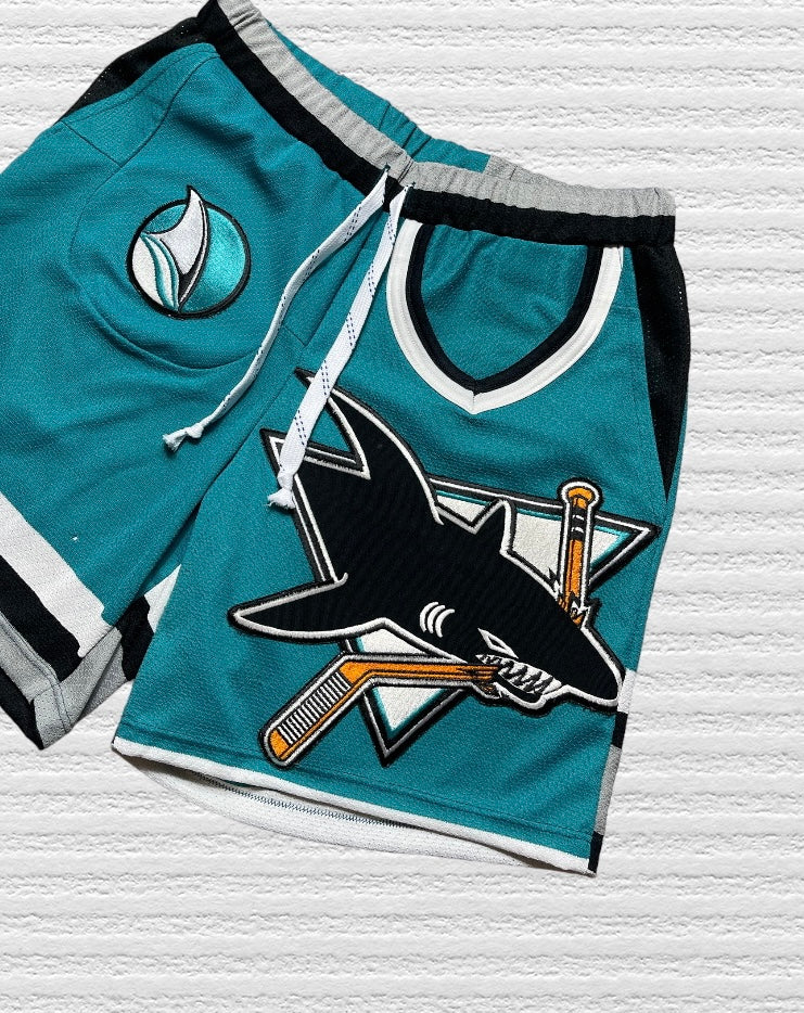 Reworked Vintage San Jose Sharks Jersey Shorts (L)