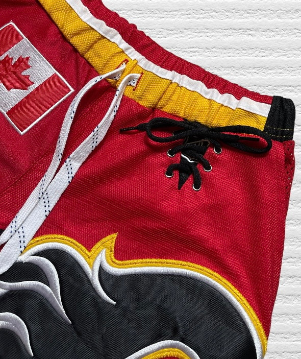 Reworked Calgary Flames Jersey Shorts (L)