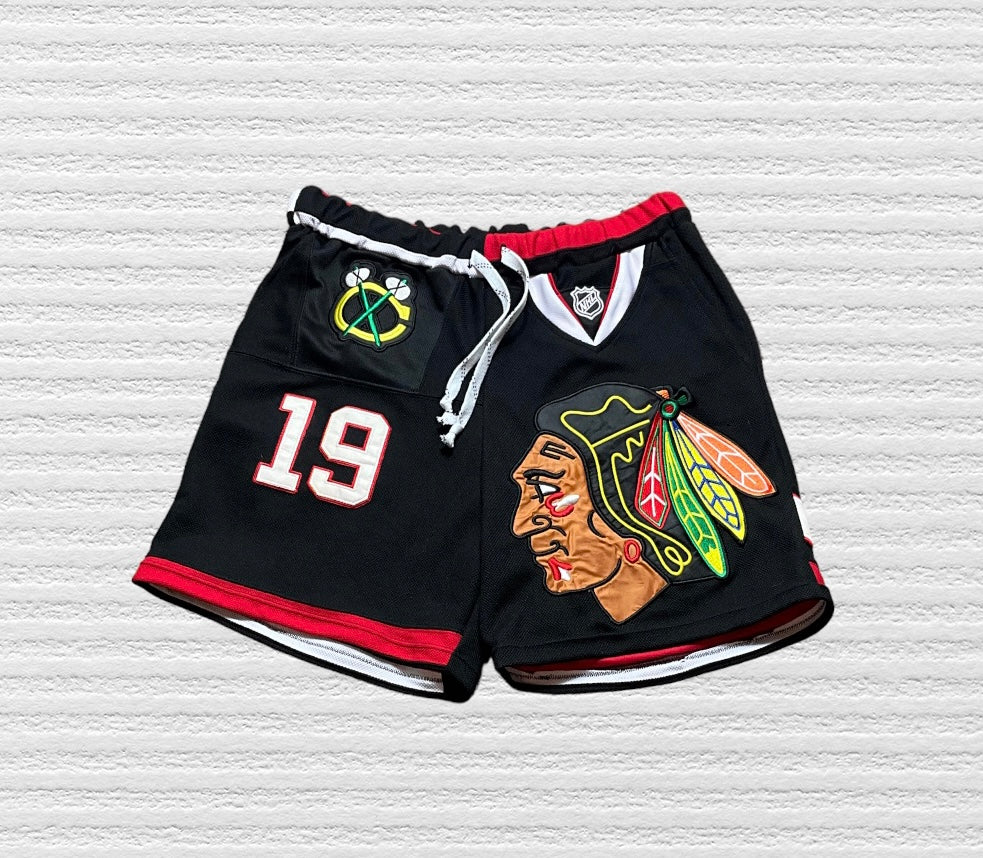 Reworked Chicago Blackhawks Toews Jersey Shorts (XL)