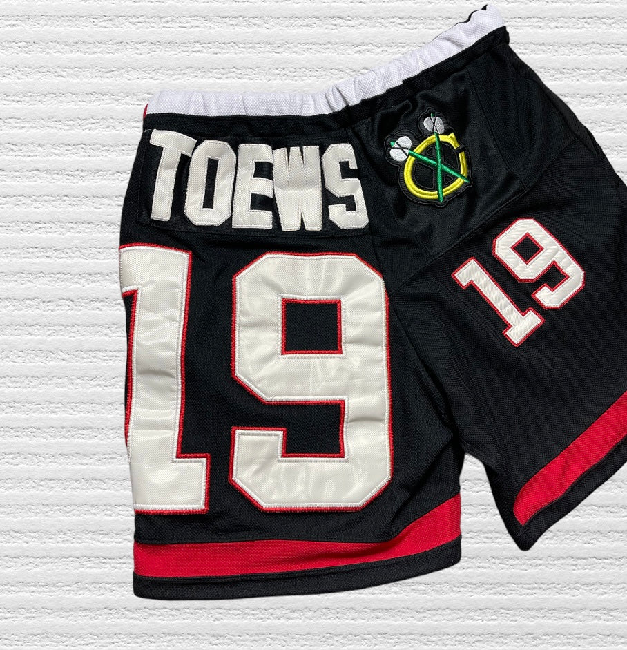 Reworked Chicago Blackhawks Toews Jersey Shorts (XL)