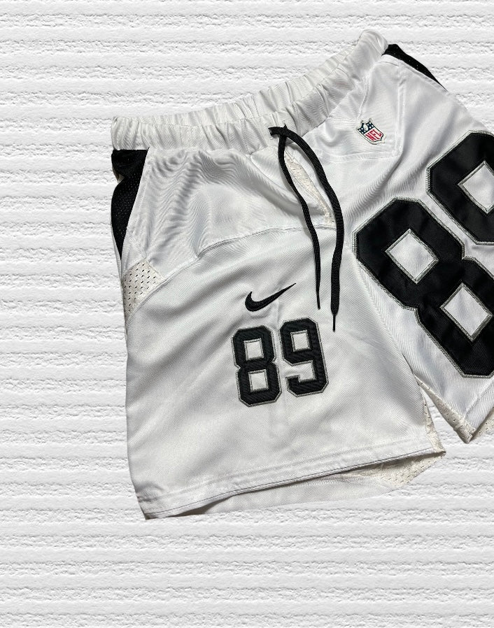 Reworked Los Angeles Raiders Jersey Shorts (L)