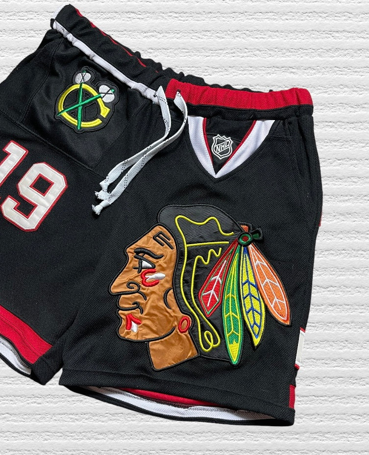 Reworked Chicago Blackhawks Toews Jersey Shorts (XL)