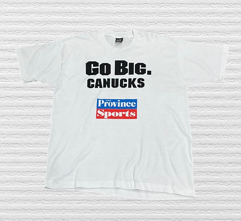 Vintage 90s Vancouver Canucks The Province Sports T-Shirt (XL)