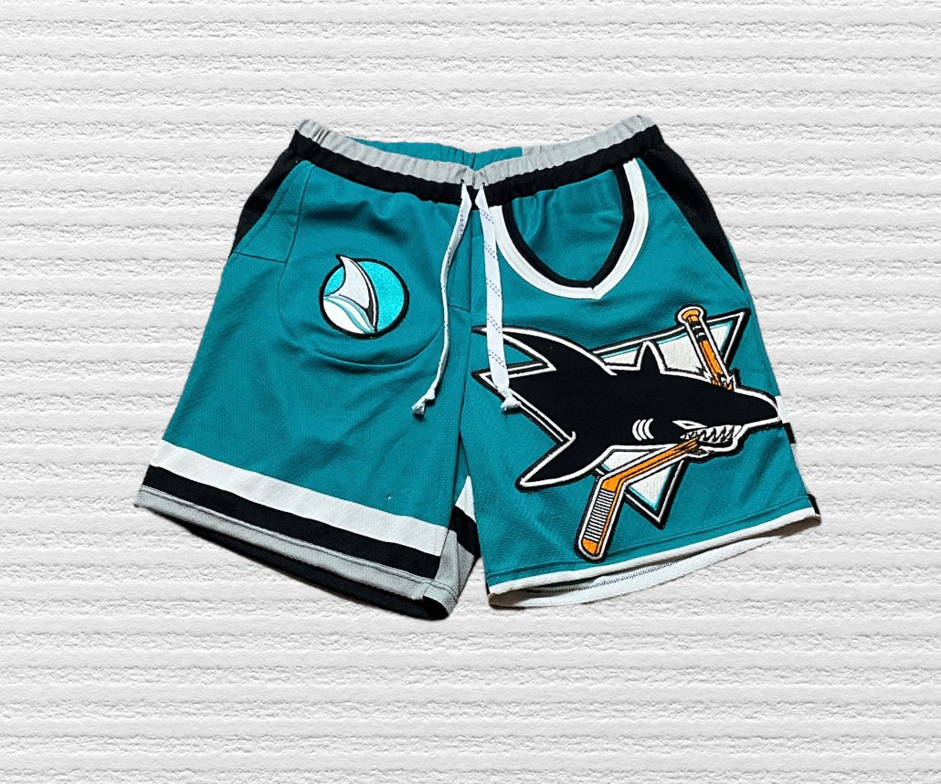 Reworked Vintage San Jose Sharks Jersey Shorts (L)