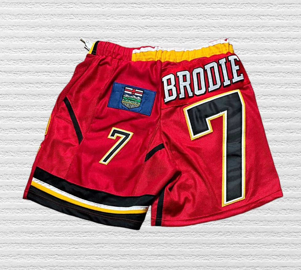 Reworked Calgary Flames Jersey Shorts (L)