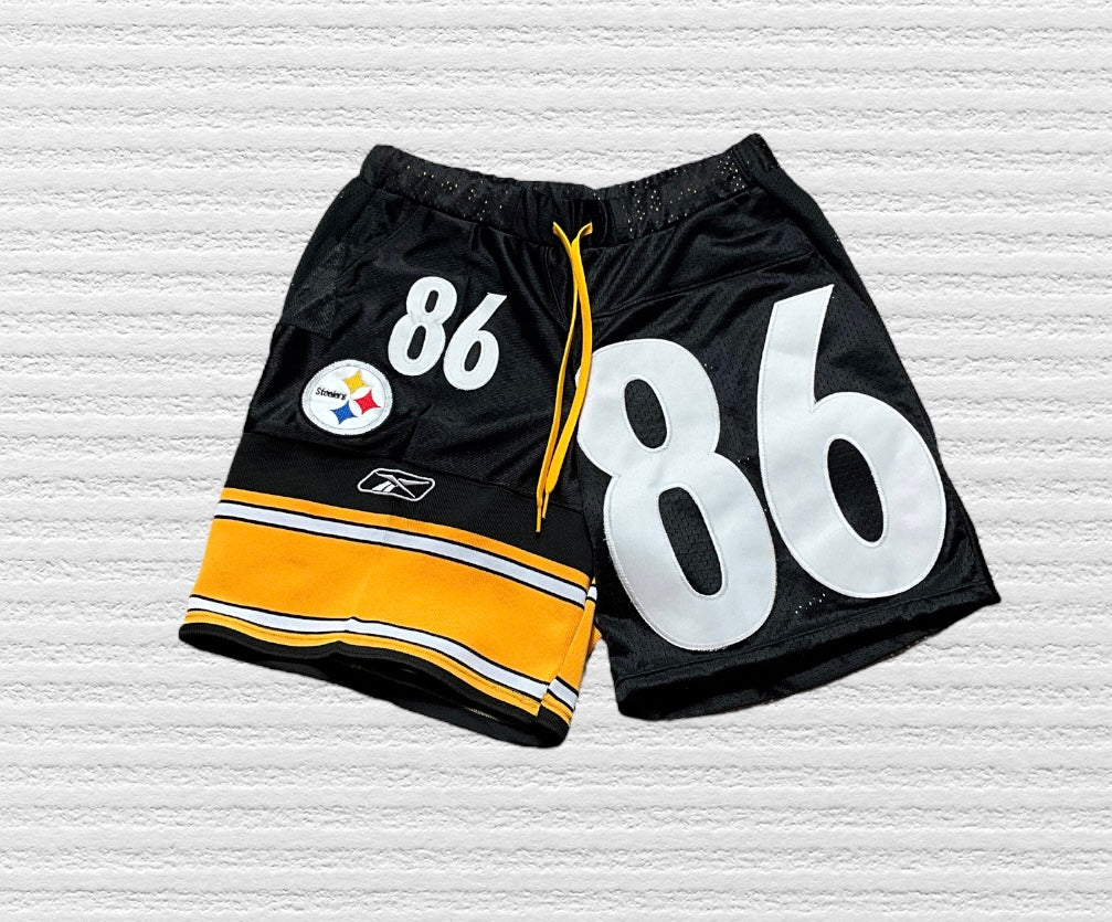 Reworked Pittsburgh Steelers Jersey Shorts (L)