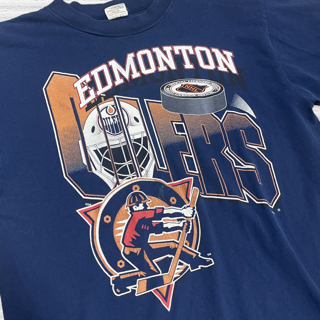 Vintage Edmonton Oilers 90s / 2000s T-shirt Size Large (L)