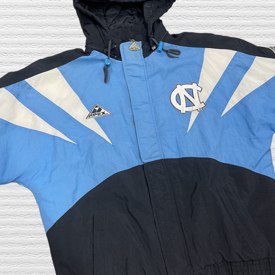 Vintage 90s UNC Tar Heels Sharktooth Puffer Jacket (L)