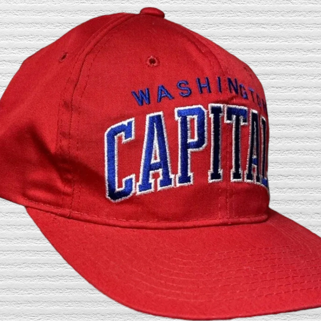 Vintage 90s Washington Capitals Arch Logo Snapback