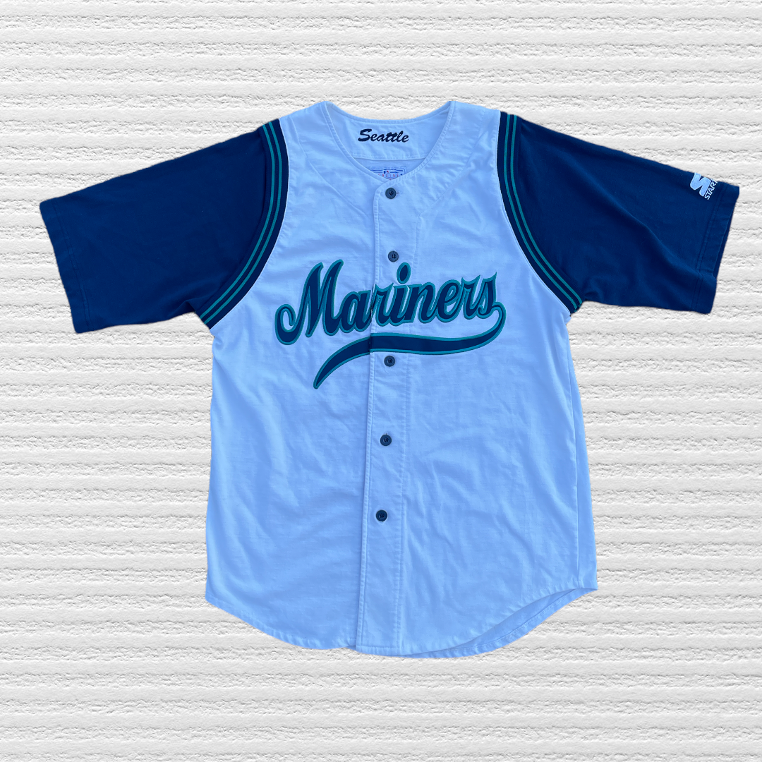 Vintage 90s Seattle Mariners Starter Baseball Jersey Size Medium (M)